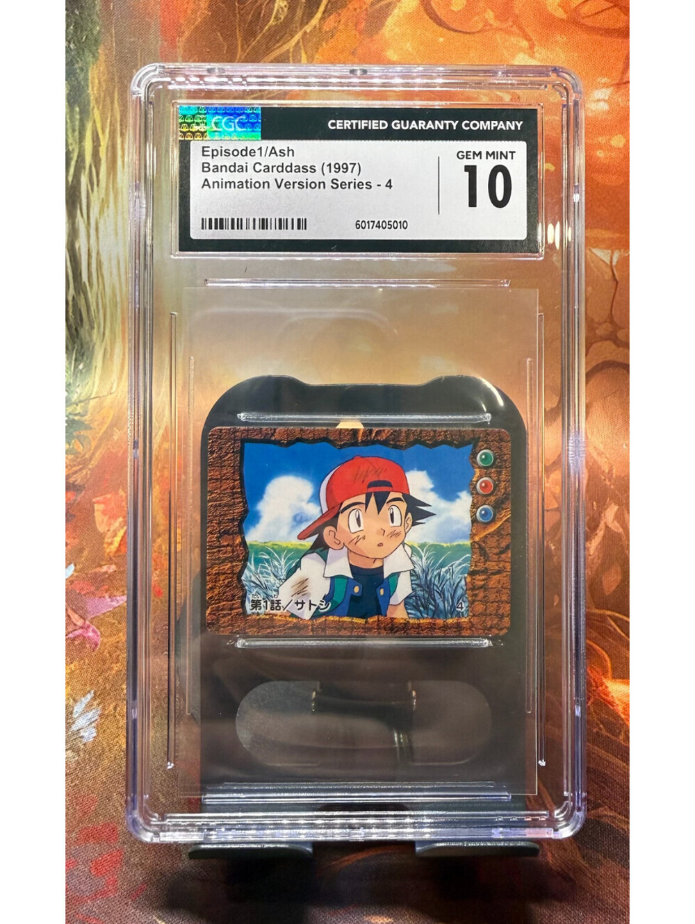 Ash Episode 1 Bandai Carddass Animation Series 4 (1997) Japanese CGC 10